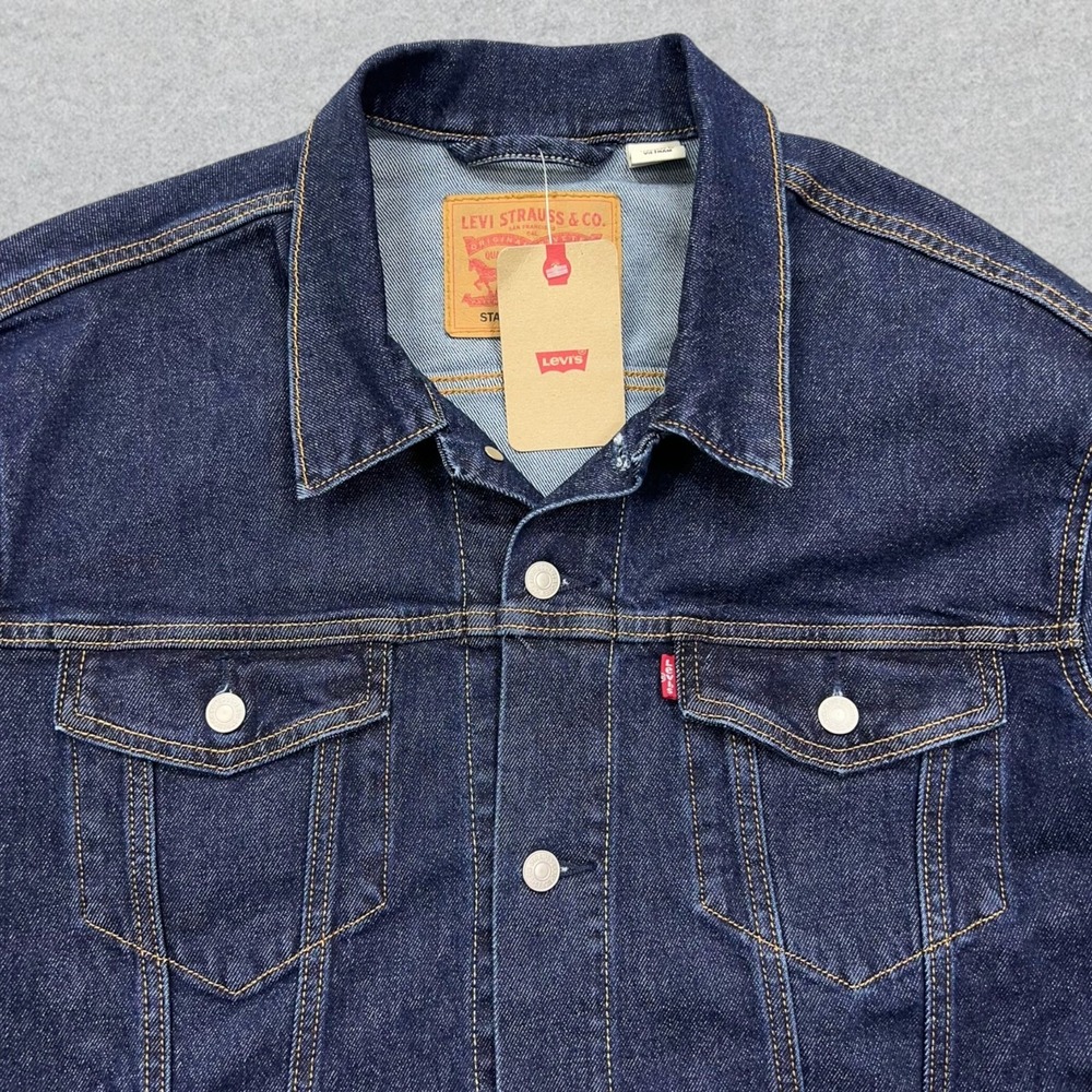 NEW Levi's Jean Jacket Men's XL Blue Denim Trucker Type 3 Outdoor Workwear - Picture 3 of 15